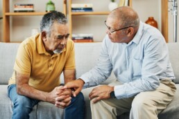 Two men having an honest health discussion